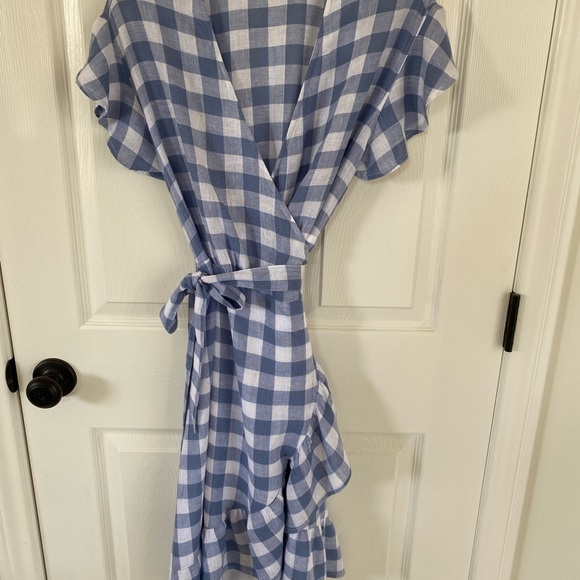 Rails Bridgette Periwinkle & White Wrap Dress Size Small - Picture 5 of 8
